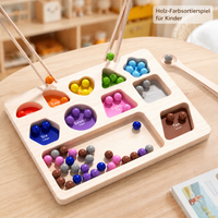 Baby Pacifier Clip, Pacifier Chain & Pacifier Strap, Personalized, Non-Toxic, Made of Beech Wood, 30.5x23x3.8cm, Educational Toy for Fine Motor Skills