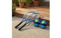 Two-Person Practice Rebound Tennis Racket with Cords Tennis Training Racket Wrapped Handle Sports Gear Family Fun for Parent-Child