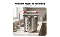 Perforated Basket Screw Press Juicer Cylindrical Vegetable Press Removable Parts Manual Juicer Compact