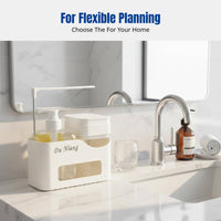 Soap Dispenser, Press Storage Box, Towel Rack Organizer, Modern Bathroom Kitchen Countertop
