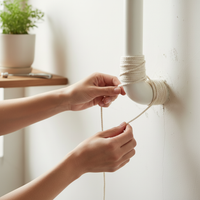 Decorative Hemp Rope for Pipe Concealment and Beautification