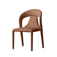 Modern Minimalist Design Upholstered Unobstructed-backBack Side Chair Soft Padded Cushion Dining Seat Curved Backrest Indoor Furniture Versatile Use for Homeowners, Interior Decorators, Kitchen, Restaurant, Living Room, Bedroom