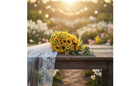 Photo Prop Sunflower-Like Bridal Floral Arrangement Ready to Use Artificial Sunflower-Like Floral Arrangement Silk Material Wedding Decoration Reusable for Brides