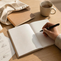 Extra Thick A5/B5 Lay-Flat Notebook with Kraft Paper Pages