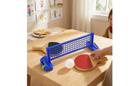 Tabletop Net Game with Paddles Compact Mini Indoor Racket Game Pong Set Two-Player Tabletop Indoor Racket Game Pong Set for Beginners, Young Children