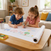 Kids Drawing Paper Roll, 70gsm White Art Painting Paper, 44cm Wide, Various Lengths
