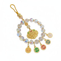 Elegant Design Chinese Fortune Car Charm Crystal Good Luck Ornament Feng Shui Hanging Decoration for Women