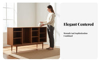 Nordic configurable unobstructedShelf System Flexible combine-and-match Flexiblestanding Cabinet with Doors adaptable Design Sideboard Sturdy Construction for Decor aficionados, Apartment Dwellers, Book Lovers, Dining Room, Study, Bedroom, Hallway