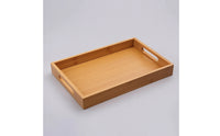 Bamboo Serving Tray Rectangular Serving Tray with Handles for Hosts, Breakfast in Bed, Cafes