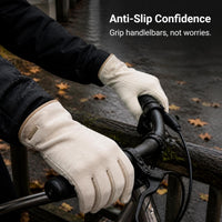 Women's Winter Warm Suede-like Double-Layer Plush Convertible Touchscreen Gloves with Metal Tag for Outdoor Cycling