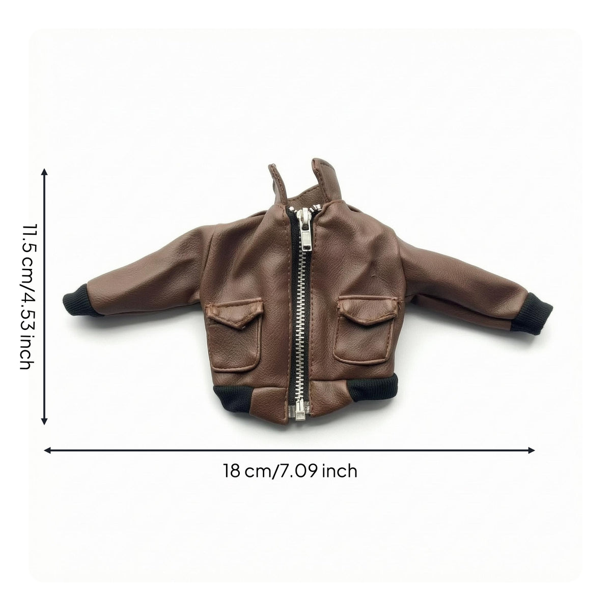 1/6 Scale Pilot Jacket Front Zipper 1/6 Scale Jacket Flap Pockets