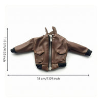 1/6 Scale Pilot Jacket Front Zipper 1/6 Scale Jacket Flap Pockets