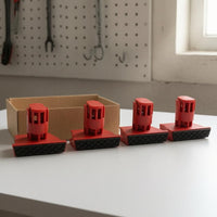 4 Pieces Red Tabletop Clamp Stop Block Cylindrical Top Plastic Clamp Stop