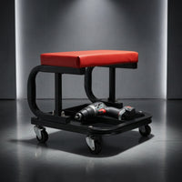 Automotive Stool with Tool Tray Padded Rolling Stool with Tool Tray Low-Profile Creeper Seat Car Vehicle Maintenance Professionals