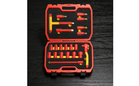 EV Ready Insulated Tool Kit Electric Insulated Socket Set Metric Tool Kit with Foam Trays Portable for Mechanics, Electricians, Diyers, Automotive Repair, Electrical Work, Roadside Emergencies, Workshops