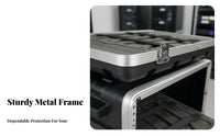 6U Rack Mount Enclosure Grip 6U Rolling Rack Cabinet Wheeled Design Transport Container for DJs, Musicians, Audio Production Studios,