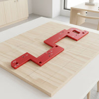 Aluminum Alloy U Slot Template Thickened Cabinet Handle Jig Accurate Positioning Wardrobe Handle Jig Precise Cutting for Carpenters, Woodworkers, Furniture Workshop