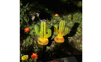 Solar Cactus Stake Light LED Cactus Garden Stake Light Waterproof Easy to Install