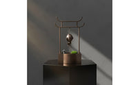 Pagoda Tabletop Water Feature Decorative Water Feature with Fishes Pendant Indoor Ornament for Desk, Study