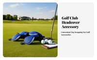 Interchangeable Number Label Golf Club Headcover Full Protection Long Neck Golf Headcover Thick Sponge Padding for Travel, Storage
