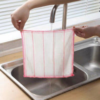Microfibre Cloth Low Lint for Dishes and Countertops, Quick Dry Microfibre Cloth, High Absorbency Tea Towels with Sewn Edges, White Plain Weave