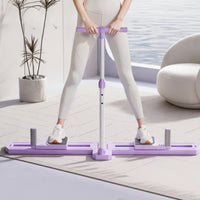 Foldable Inner Thigh Exerciser with Handlebar Height-Adjustable Leg Slider Machine Compact Inner Thigh Exerciser Portable for Beginners, Seniors, Home Gym, Apartment