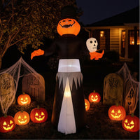 Inflatable with Top Hat Halloween Inflatable LED Jack Lantern Decoration for Lawn