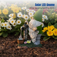 Solar LED Night Light, American Style Garden Decoration, Resin Flannel Craft, Outdoor Villa Figurine