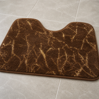Faux Rabbit Fur Bathroom Mat Set - Non-Slip, Absorbent, Easy Clean