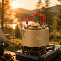 Portable Kettle, Camping Kettle, 1100ml, 304 Stainless Steel, Cooker Set, With Storage Bag