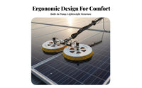 Lightweight Design Photovoltaic Panel Washing Tool Wet and Dry Use Electric Solar Panel Cleaning Brush Electric Rotating Cleaning Brush for Commercial Property Owners, Homeowners, Seniors, Power Stations, Rooftops, Roofs, High Glass Panes