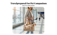 Breathable Mesh panels Soft-Sided Airline kennel Removable cleanable Mat Soft-Sided Pet kennel foldable Design pet Transport Bag Safety Leash fastener for Cat Owners, Travelers, Air Travel, veterinary clinic Visits, Vacations, Car Trips