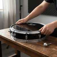 2 Plies 14 Inch Drum Head Polyester Film Double Ply Drum Head Shock Resistant Double Ply Drumhead Long-Lasting for Performance, Practice, Band Rehearsal