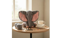 Elephant Crochet Kit Great Gift Idea Yarn Elephant Craft Kit Large Size Beginner Crochet Beginner Kit for Adults, Home Decoration