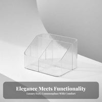 Multi-Compartment Makeup Tray No Assembly Required Clear Partitisingled Tray
