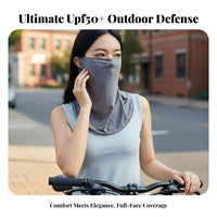 Sun Protection Face Cover UPF 50 Protection Face Cover Cooling Neck Gaiter Quick Dry Breathable Face Cover with Ear Loops