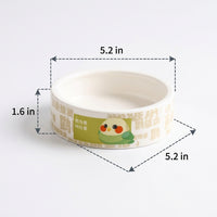 Parrot Feeder and Ceramic Bird Food Dish, Freestanding Parrot Food Container for Bird Feeding, Hanging Ceramic Pet Bird Supplies Accessories