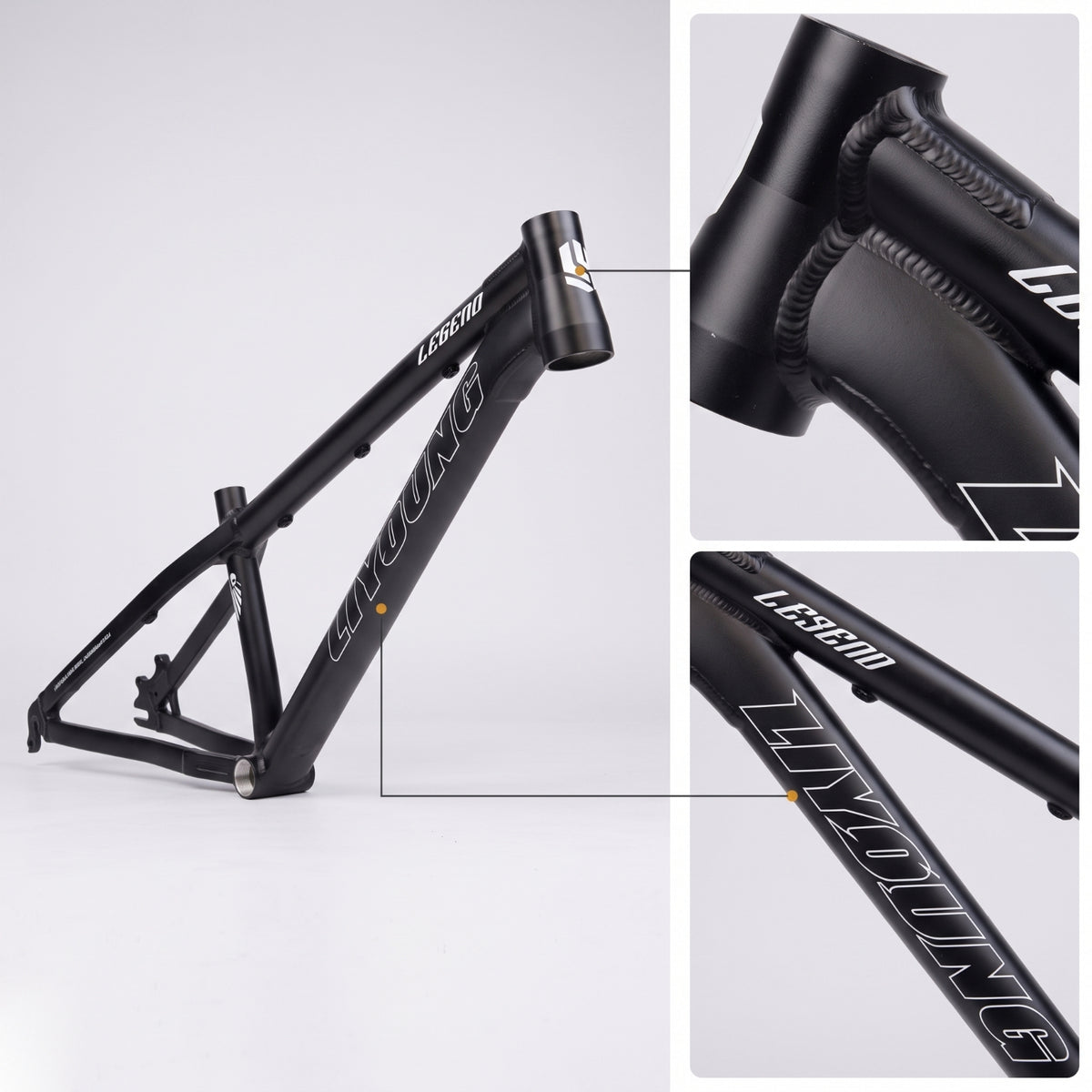 High Strength Hardtail Dirt Jump Bike Frame Direct-Mount Dirt Jump Frame Threaded Lightweight for Riders