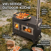 Portable Wood Stove 51x29x41cm, Rocket Stove for Emergencies and Tent, Windproof Camping Wood Stove Made of Metal with Folding Legs