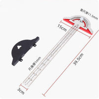 Precise Measurement Woodworking Perimeter Ruler High Precision Woodworker's Angle Gauge Long-Lasting Woodworking Layout Tool Stainless Steel Body for Carpenters, Carpentry