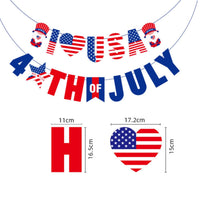 Creates Festive Atmosphere Independence Day Decoration Set Vibrant Colors Patriotic Hanging Decorations Easy to Assemble American Flag Hanging Decorations Double-Sided Printing for Backyard BBQ