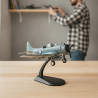 1/72 Scale SBD Dauntless with Display Stand Diecast Douglas SBD Dauntless Collectible Dive Attack Aircraft Model with Display Stand Detailed for Collectors