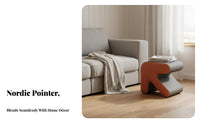 Unique Shape Arrow-Shaped Stool Space-Saving Design Upholstered Accent Stool Multi-Purpose Footstool Sturdy Construction for Apartment Dwellers, Homeowners, Adults, Living Room, Entryway, Bedroom, Office