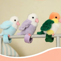 Parrot Stuffed Keychain Gift Idea Parrot Stuffed Bracelet Bird Wrist Toy Giftable Snap Bracelet Stuffed Creature Cute