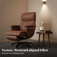 Highspine Reclining managerial Chair Adjustable Headrest Highspine Reclining Armchair Padded Armrests Easy Assembly for Managers