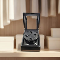 Automatic Watch Winder with Drawer Glossy Dual Watch Winder Safeguarding Quiet for Bedside Table