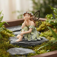 Resin Fairy Statue Gift Idea Fairy Statue Antique Type Home Decor for Micro Landscape