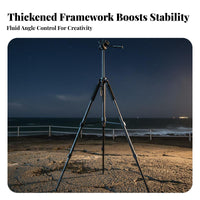 Stable & Sturdy Professional Camera Tripod 360° Rotation Heavy Duty Tripod Stand Universal Compatibility Telescope Mount Foldable for Photographers, Content Creators, Night Fishing, Recording Recording, Outdoor, Studio