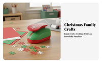 Festive Designs Christmas Craft Punch Creates Exquisite Patterns Christmas Hole Punch Set Clean Precise Shapes for Scrapbookers, Card Making