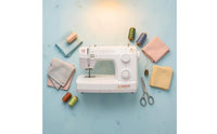 Electric Sewing Machine 23 Stitch Patterns Desktop Sewing Machine Home Craft Tool Compact Stitching Device White
